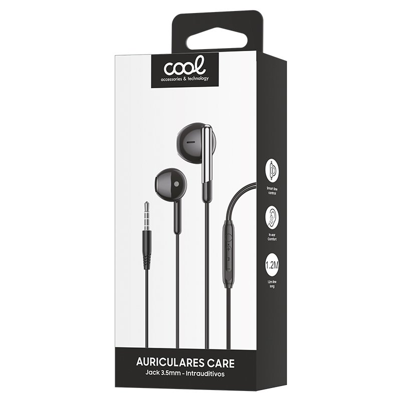 Auriculares 3,5 mm COOL Care Stereo Con Micro Negro - Image 2