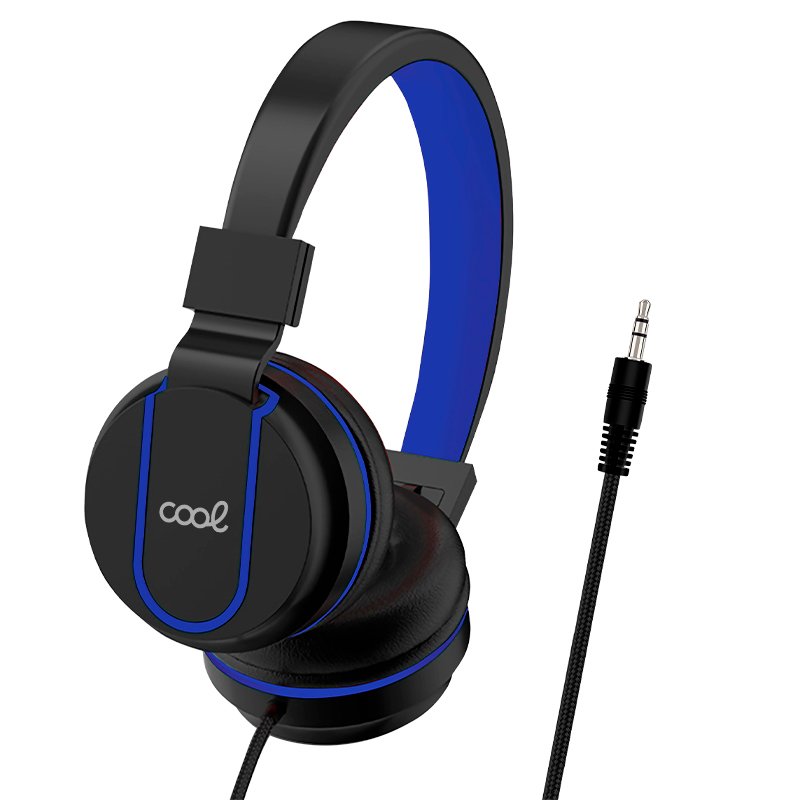 Auriculares Cascos Jack 3,5 mm COOL Toronto Negro-Azul - Image 2