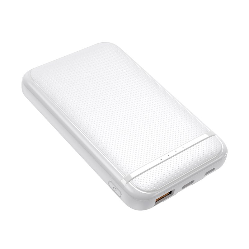 Bateria Externa Power Bank 5000 mAh COOL (2 Cables: TIPO C / Lightning) Blanco - Image 2