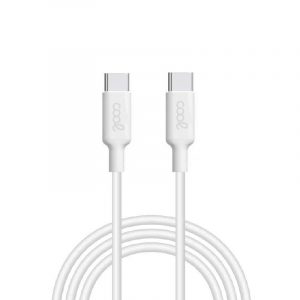 Cable USB Compatible COOL Universal TIPO-C a TIPO-C (1 metro) Blanco 3 Amp
