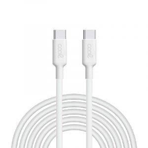 Cable USB Compatible COOL Universal TIPO-C a TIPO-C (3 metros) Blanco 3 Amp