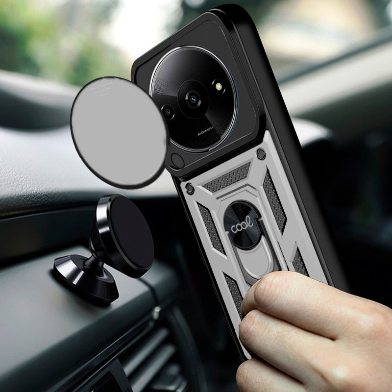 Carcasa COOL para Xiaomi Redmi A3 Hard Ring Plata - Image 3