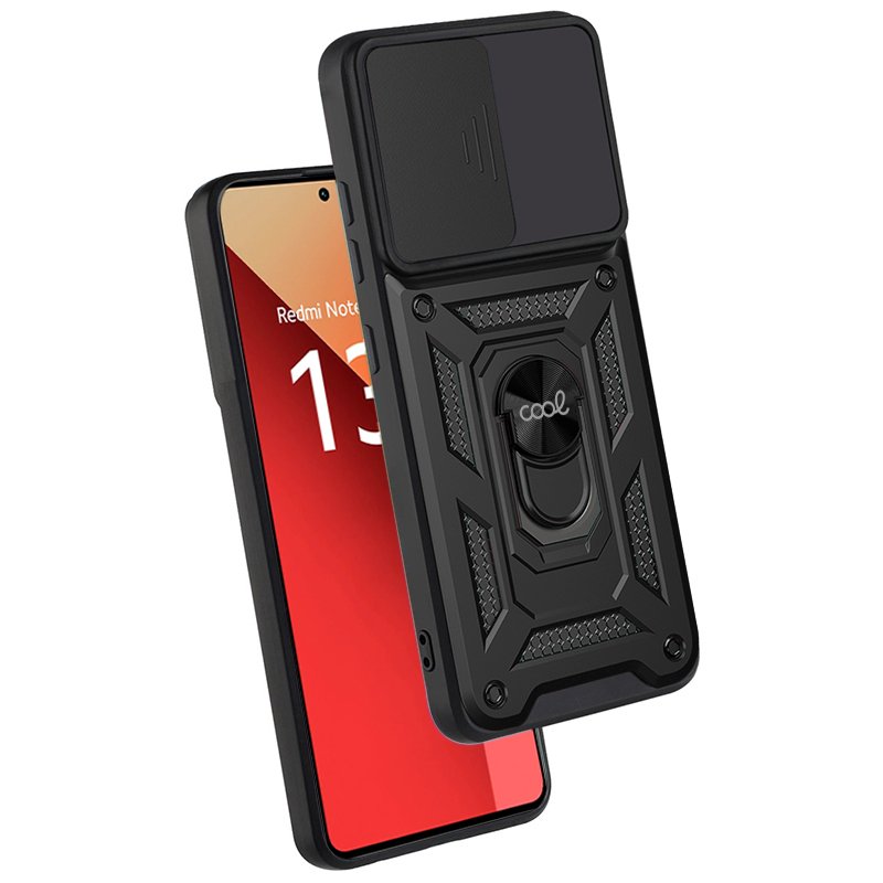 Carcasa COOL para Xiaomi Redmi Note 13 Pro / Note 14S / Poco M6 Pro Hard Ring Negro - Image 3