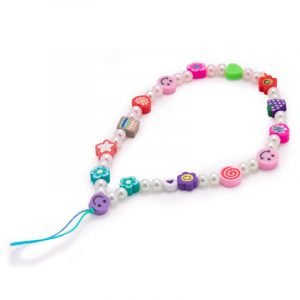 Colgante COOL Universal Smartphone Pulsera Strap Perlas Mix