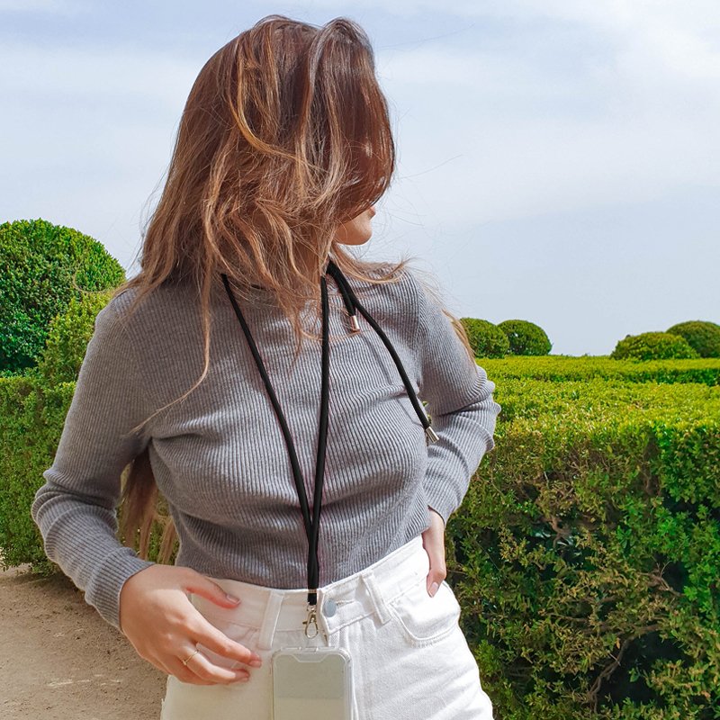 Cordón Colgante COOL Universal con Tarjeta para Smartphone Negro - Image 2