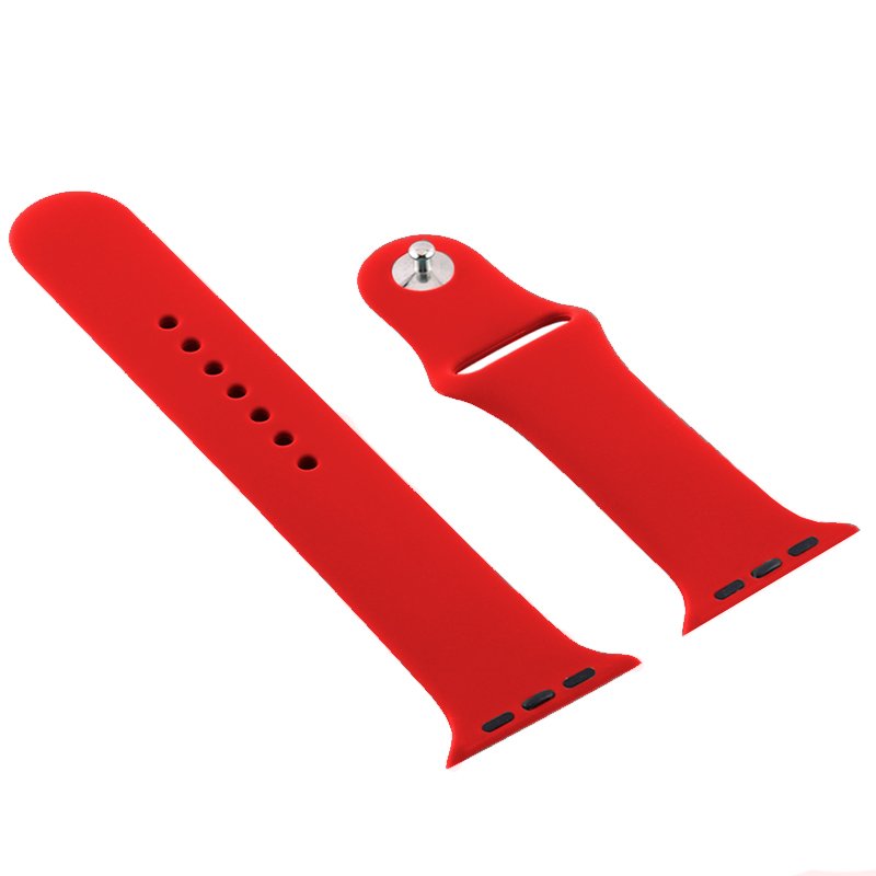 Correa COOL para Apple Watch Series 1 / 2 / 3 / 4 / 5 / 6 / 7 / 8 / 9 / SE (38 / 40 / 41 mm) Goma Rojo - Image 3