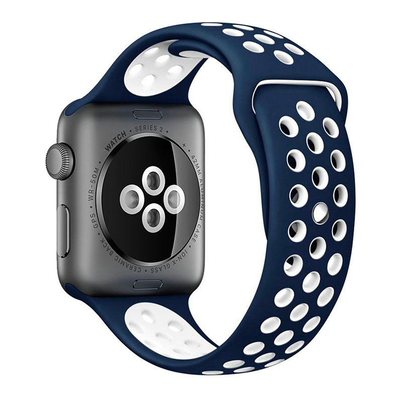 Correa COOL para Apple Watch Series 1 / 2 / 3 / 4 / 5 / 6 / 7 / 8 / 9 / SE (38 / 40 / 41 mm) Sport Azul - Image 3