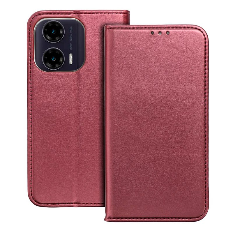 Funda COOL Flip Cover para Motorola Moto G35 5G Liso Burgundy - Image 3
