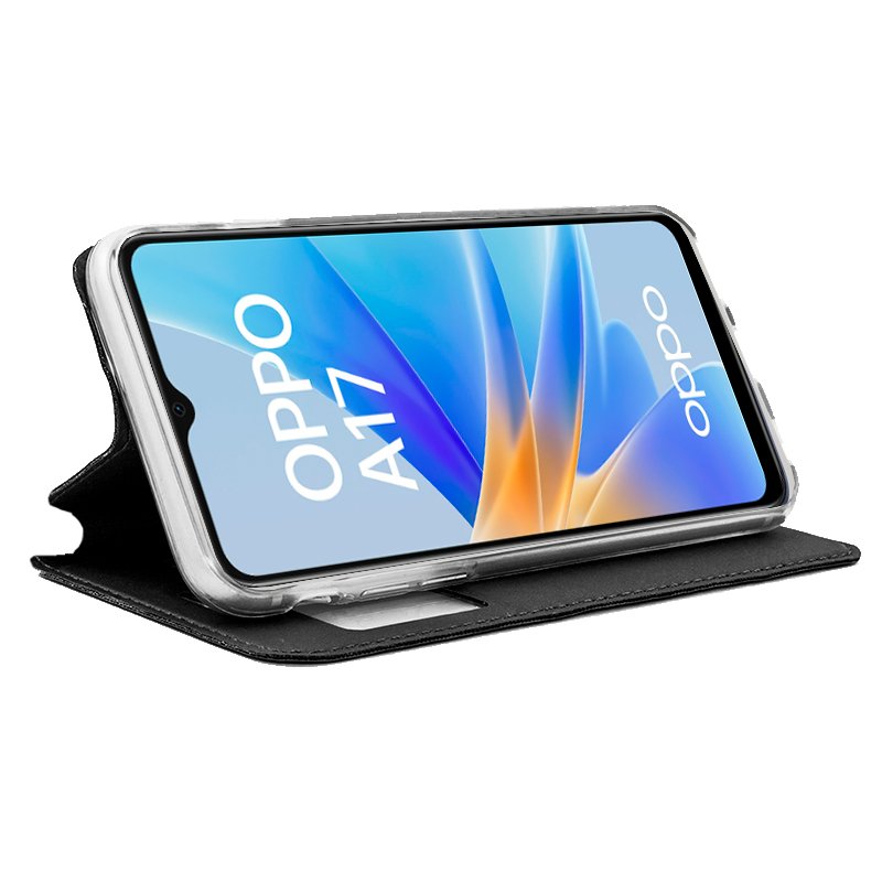 Funda COOL Flip Cover para Oppo A17 Liso Negro - Image 2