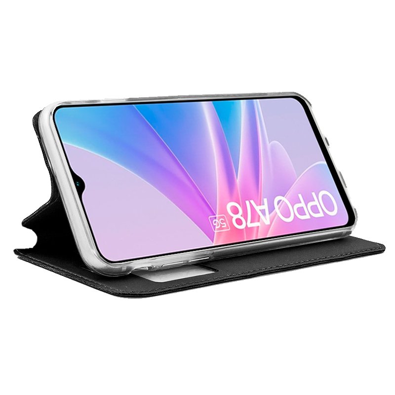 Funda COOL Flip Cover para Oppo A78 5G Liso Negro - Image 2
