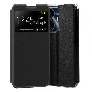 Funda COOL Flip Cover para Realme C55 Liso Negro