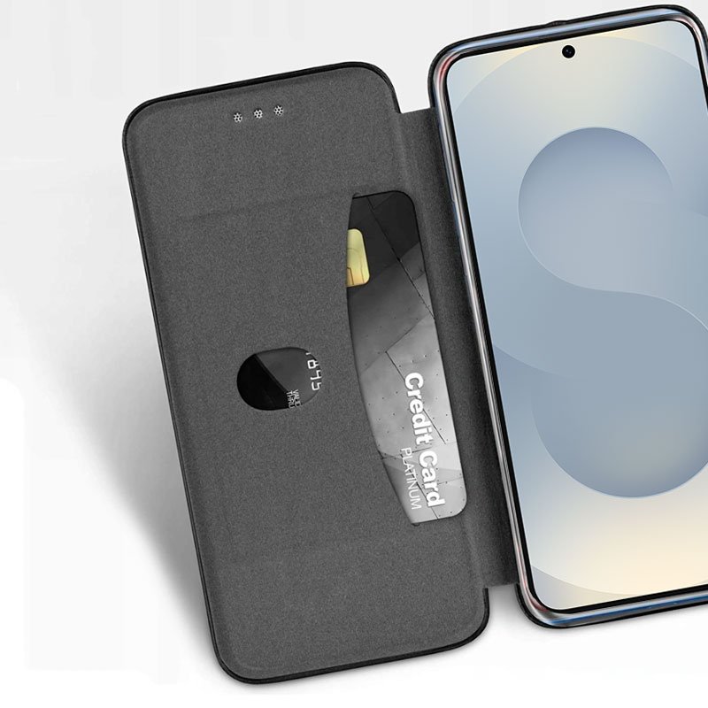 Funda COOL Flip Cover para Samsung S921 Galaxy S24 / S25 Elegance Negro - Image 3