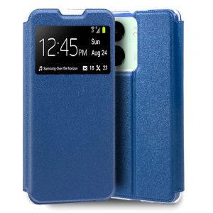 Funda COOL Flip Cover para Xiaomi Redmi 13C / Poco C65 Liso Azul