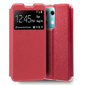 Funda COOL Flip Cover para Xiaomi Redmi Note 13 5G Liso Rojo