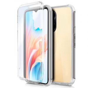 Funda COOL Silicona 3D para Oppo A18 / A38 (Transparente Frontal + Trasera)