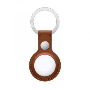 Llavero Protector COOL Compatible con AirTag Polipiel Marrón