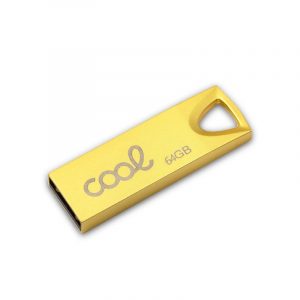 Pen Drive USB x64 GB 2.0 COOL Metal KEY Dorado