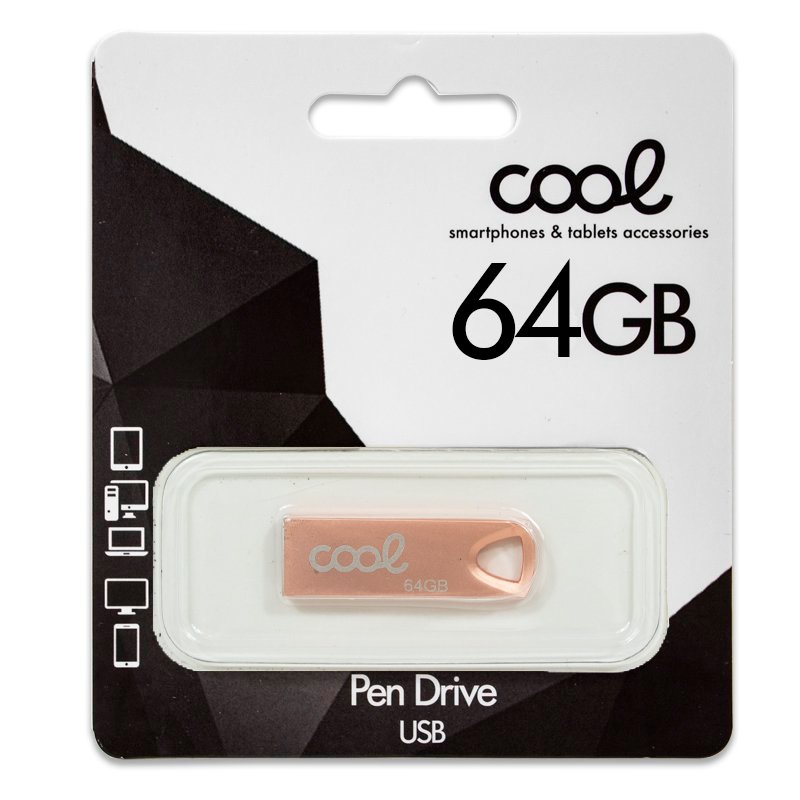 Pen Drive USB x64 GB 2.0 COOL Metal KEY Rose Gold - Image 2