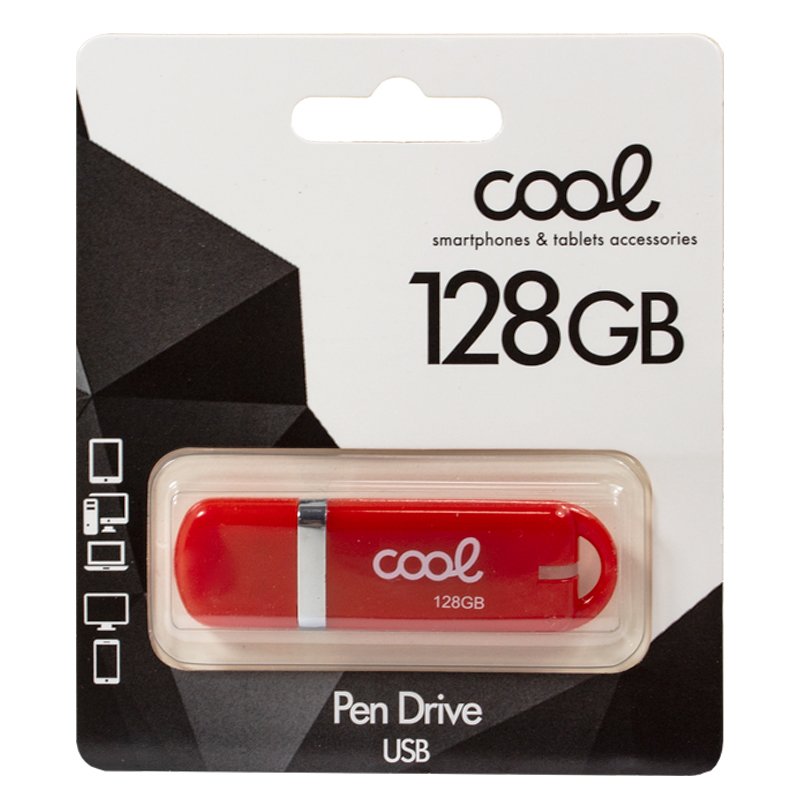 Pen Drive x USB 128 GB 2.0 COOL Cover Rojo - Image 2