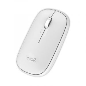 Ratón Inalámbrico COOL Slim Silencioso 2 en 1 (Bluetooth + Adap. USB) Blanco