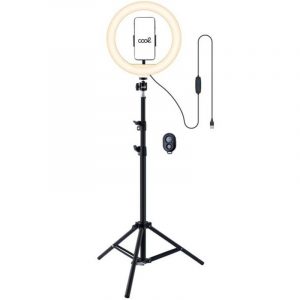 Soporte Trípode (180 cm) Aro de Luz LED COOL + Mando Bluetooth