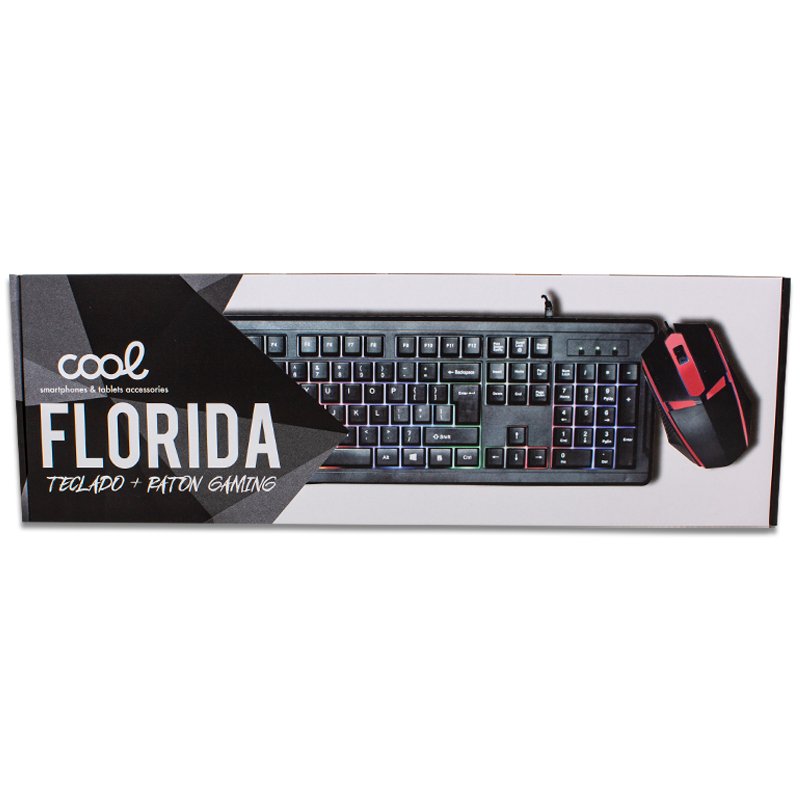 Teclado Español USB Cable PC Kit Teclado Gaming + Raton (Iluminación) COOL Florida - Image 2